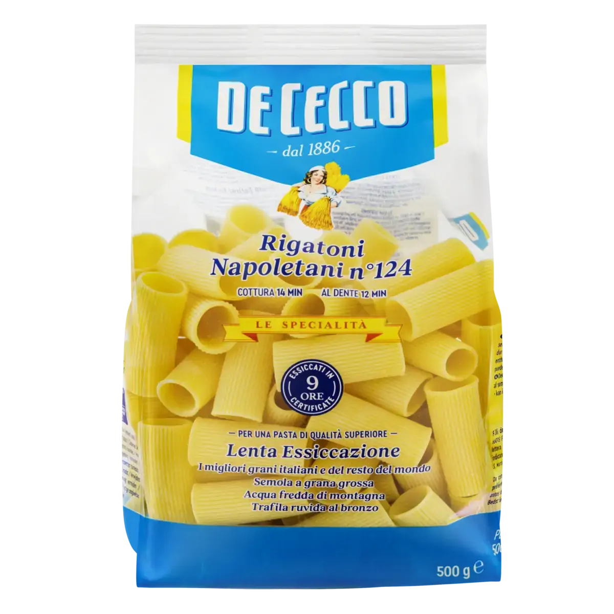 Macarrão Italiano De Cecco Rigatoni Napoletani 500g
