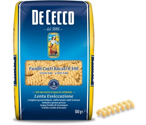 Macarrão De Sêmola De Trigo Durum Fusilli Corti Bucati 198 De Cecco Pacote 500g