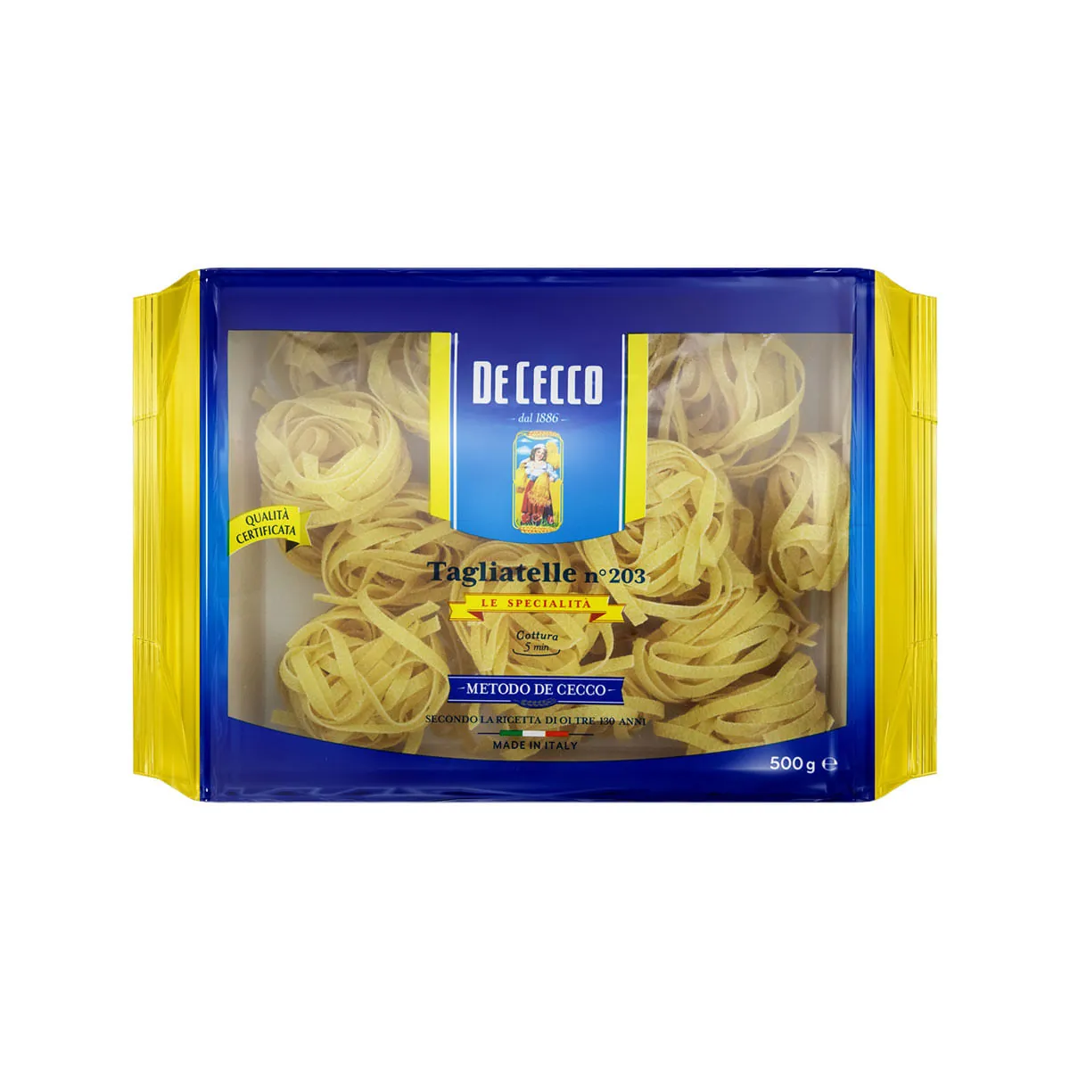 Macarrão De Sêmola De Trigo Grano Duro Tagliatelle 203 De Cecco Pacote 500g