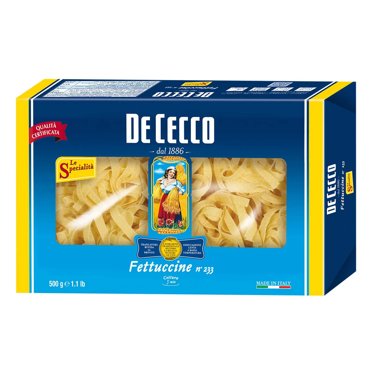 Macarrão De Sêmola De Trigo Grano Duro Fettuccine 233 De Cecco Pacote 500g