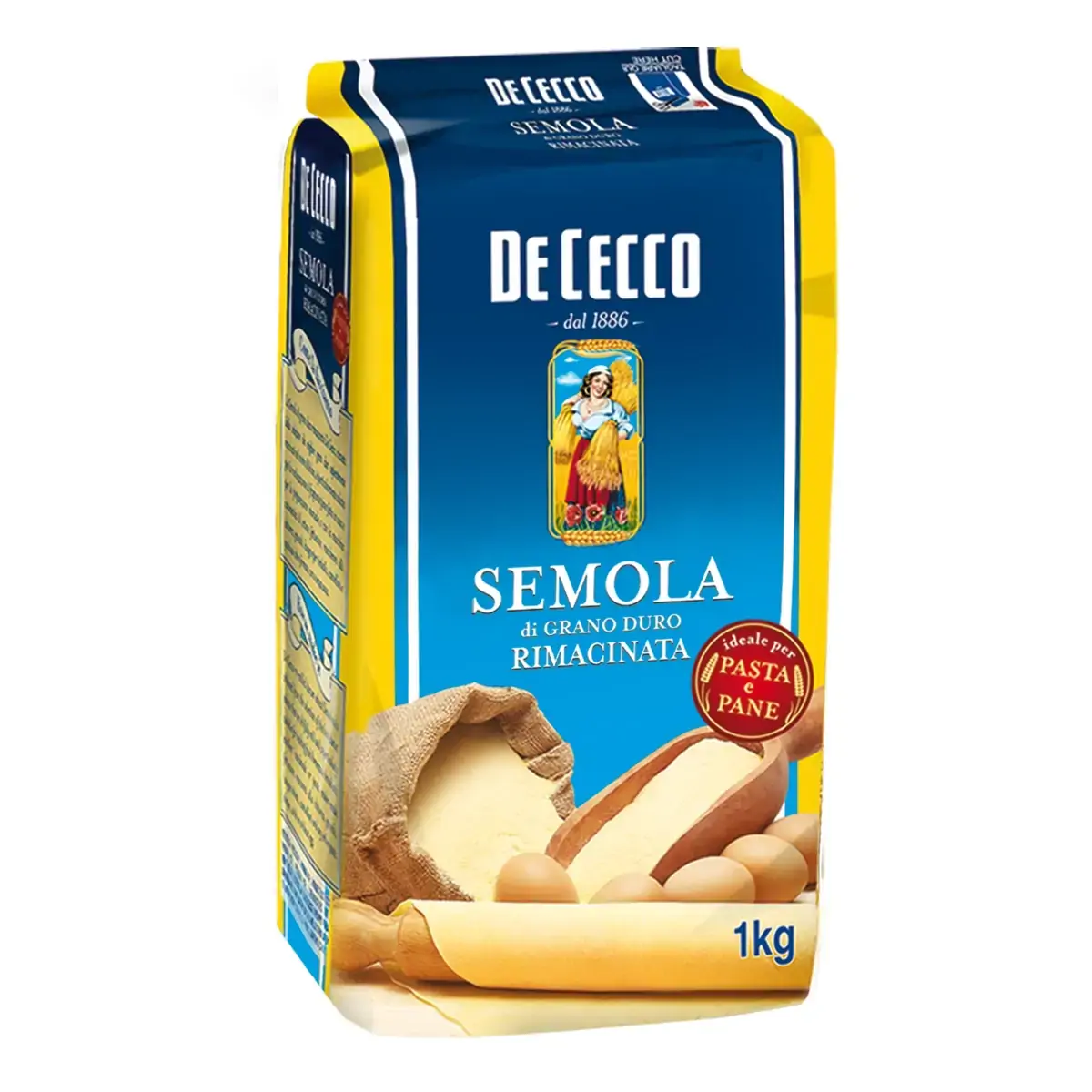 Farinha de Sêmola Italiana DE CECCO Pacote 1kg
