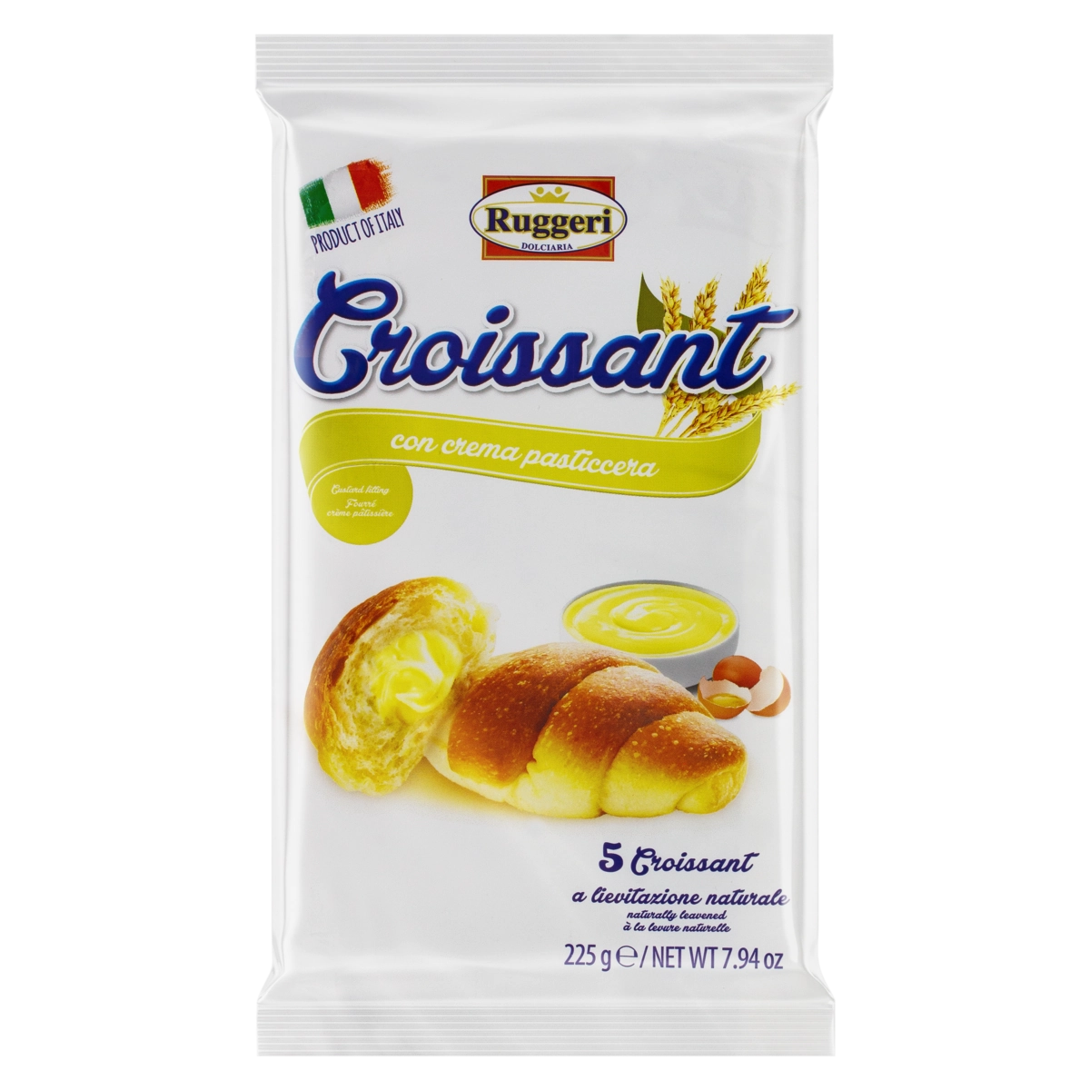 Croissant Com Recheio De Creme Ruggeri Pacote 225g 5 Unidades