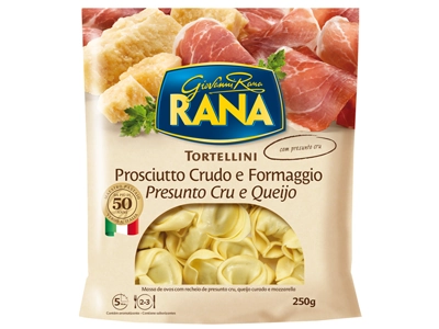 Massas Rana Tortellini Presunto Cru Queijo