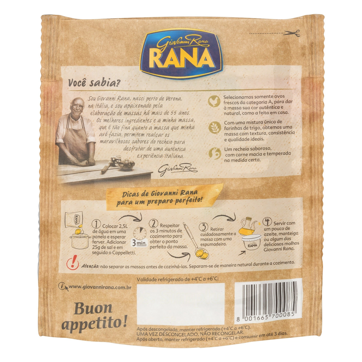 Massa Capelletti Rana De Carne