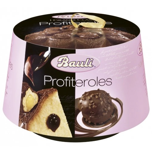 Bauli: Profiteroles Christmas Cake, Delicious Cream Puffs Filled With Custard 26.4 Ounces 750g Packa