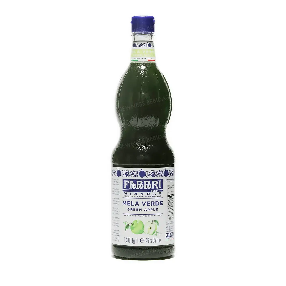 Xarope Fabbri Mixybar Sabor Mela Verde (Maçã Verde) 1000ml