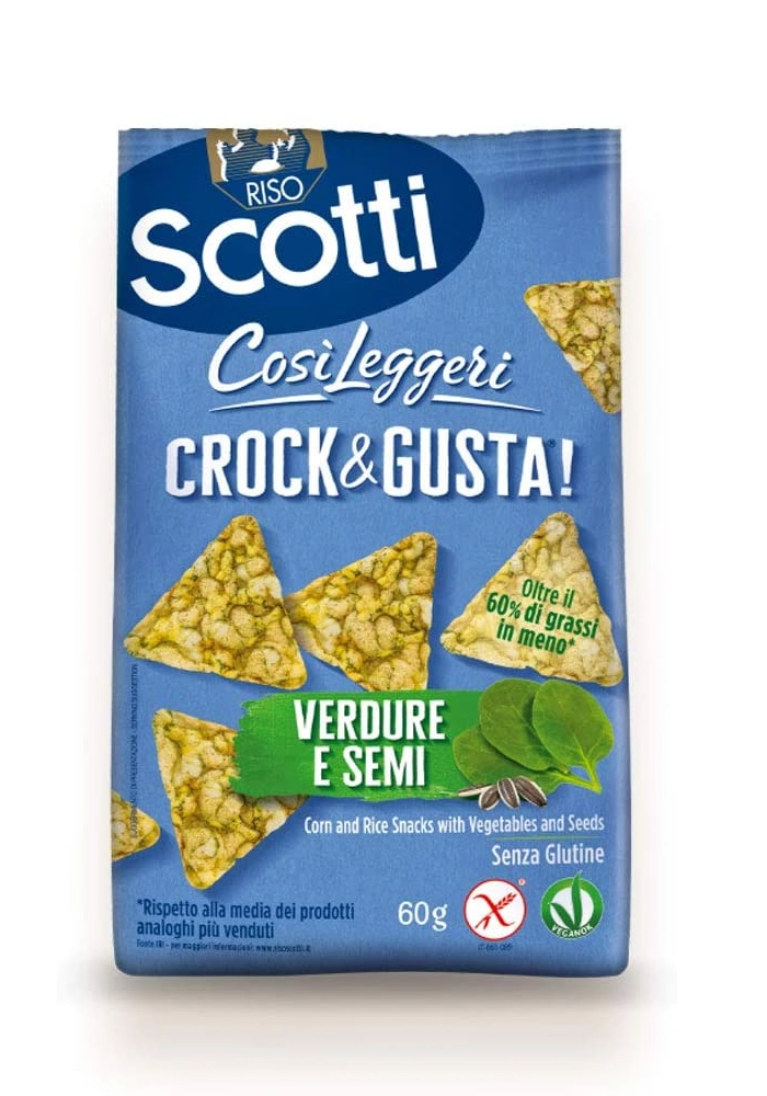 Snack De Arroz Crock Gusta Vegano 12x60g