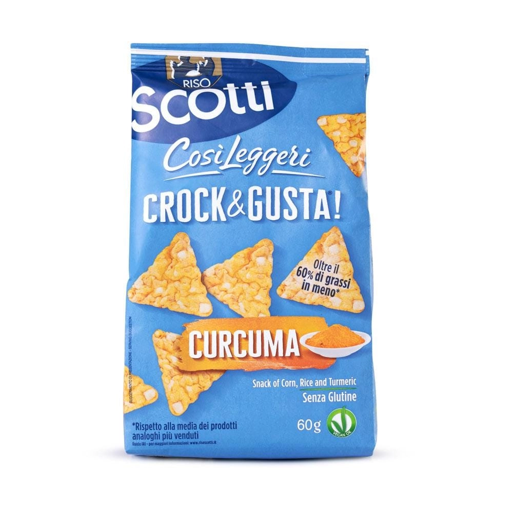Snack De Arroz Crock Gusta Curcuma12x60g