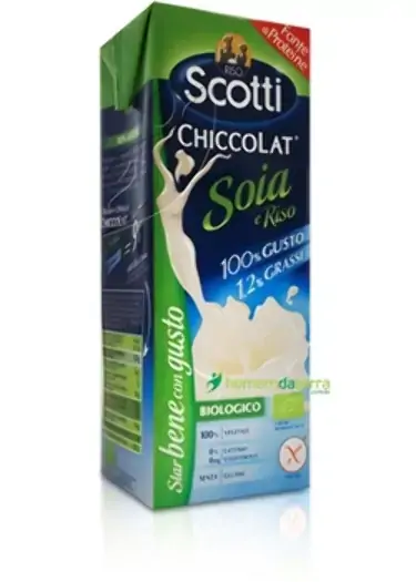 Leite De Arroz E Soja Chiccolat Riso Scotti 1l