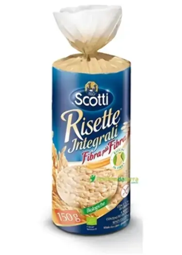 Biscoito Integral De Arroz E Fibras Riso Scotti 150g