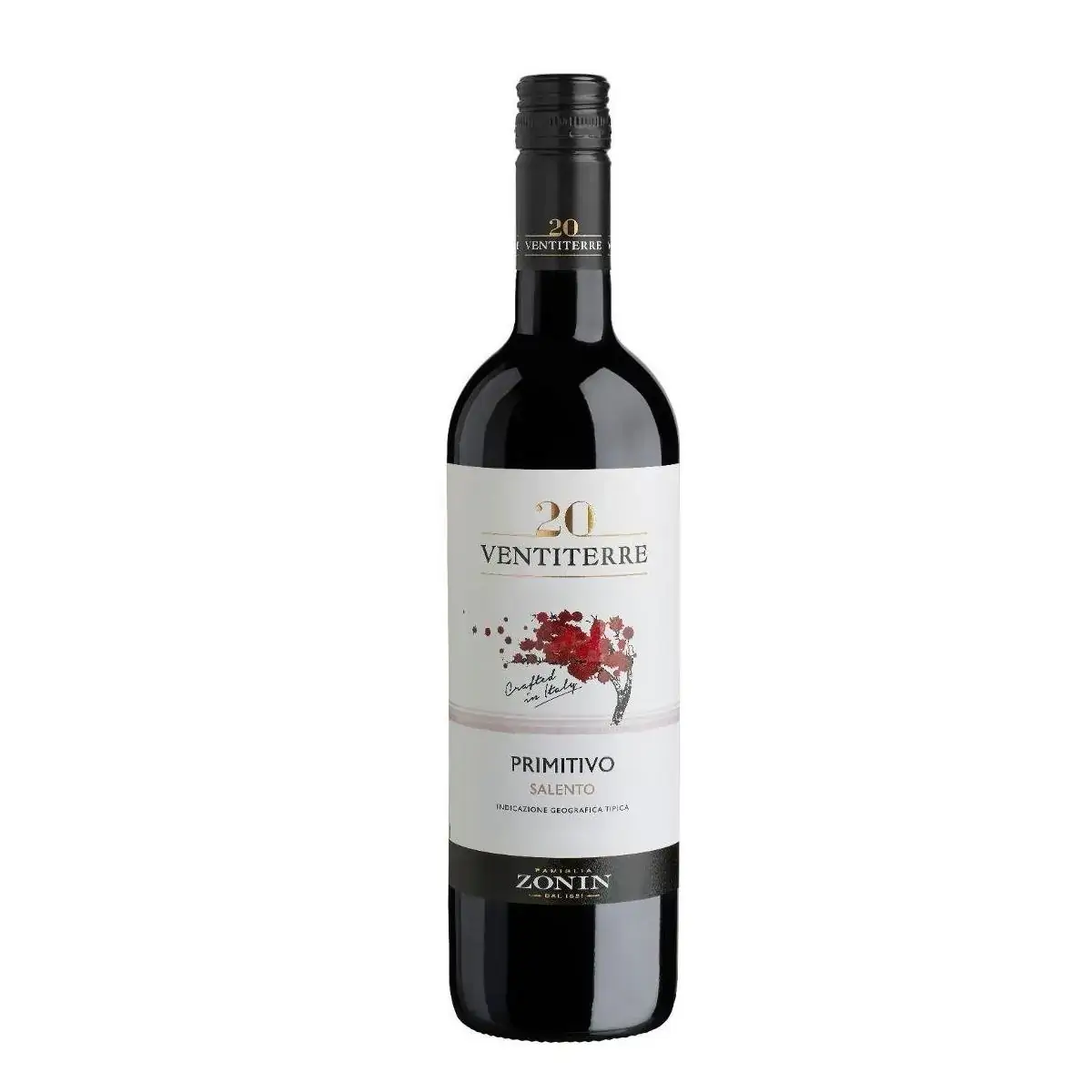 Vinho Italiano Tinto Ventiterre Primitivo Garrafa 750ml