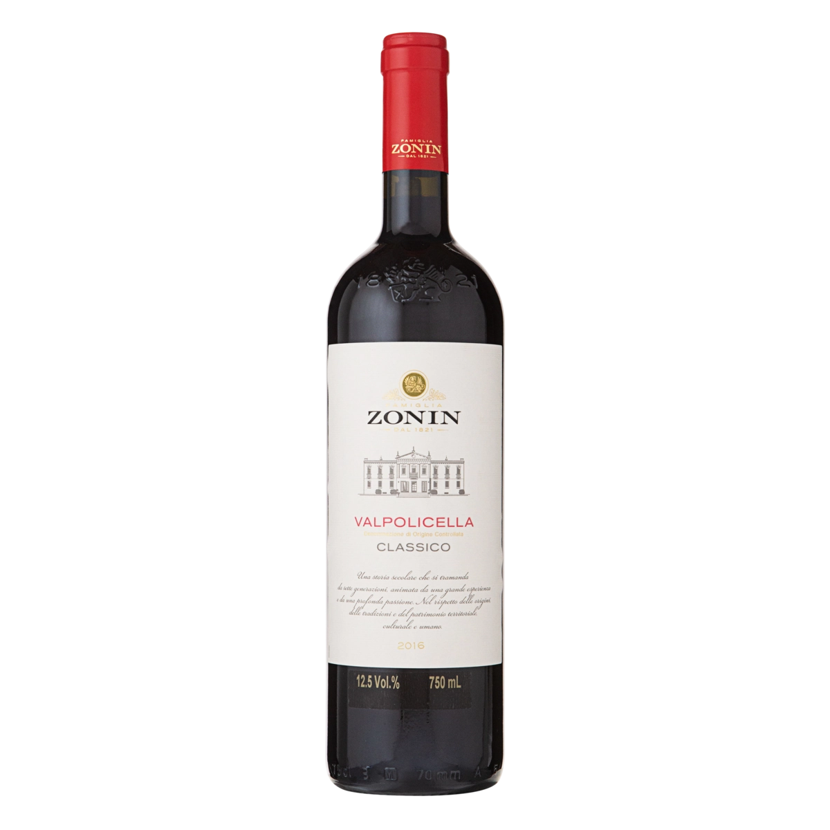 Vinho Italiano Tinto ZONIN Valpolicella Classico Garrafa 750ml