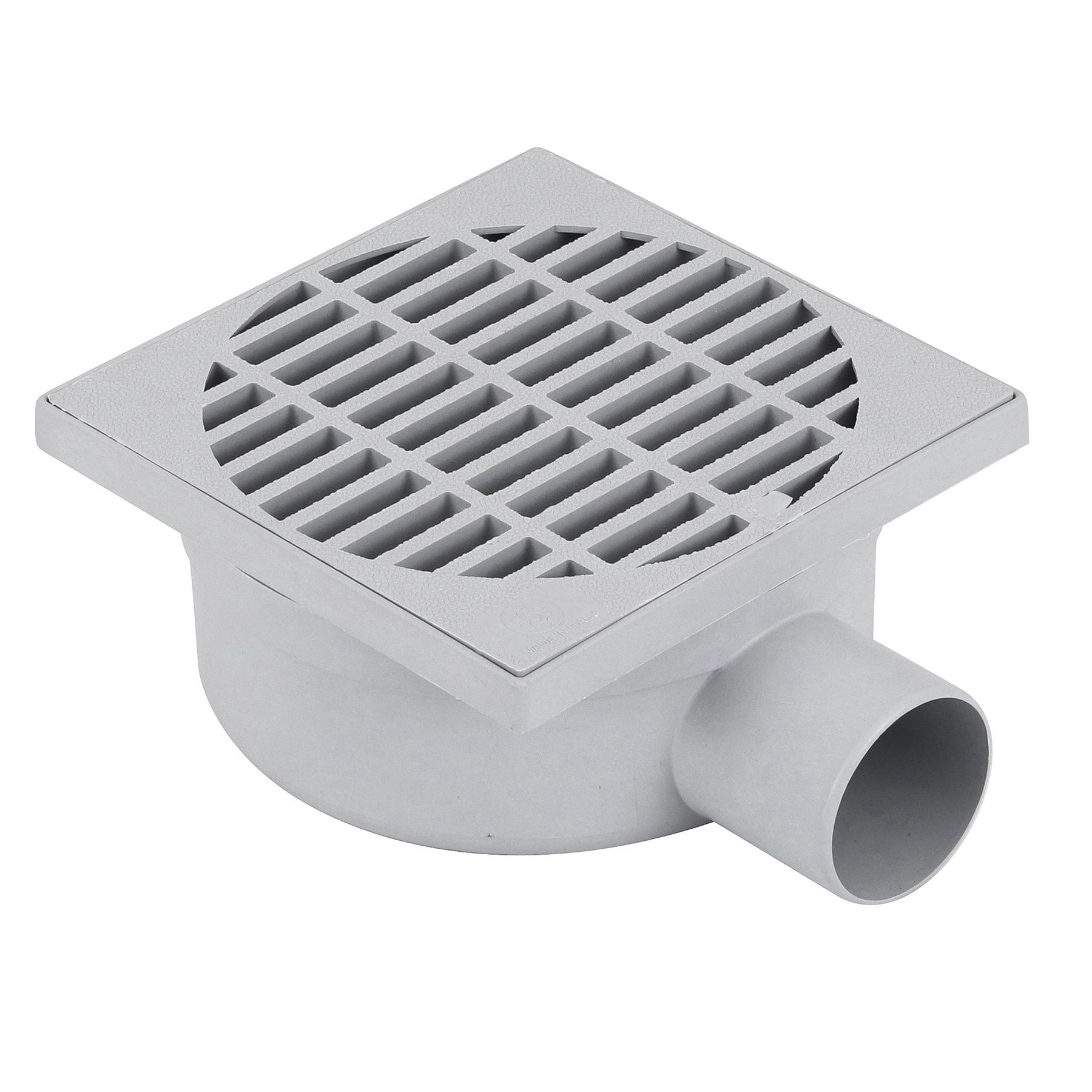 Ralo Sifonado Simples de Banheiro 15x15cm Polipropileno Branco Redondo Odem