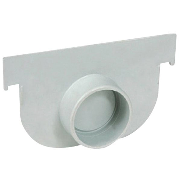 Terminal para Acabamento de Canal Externo Polipropileno 13x14cm Cinza Odem