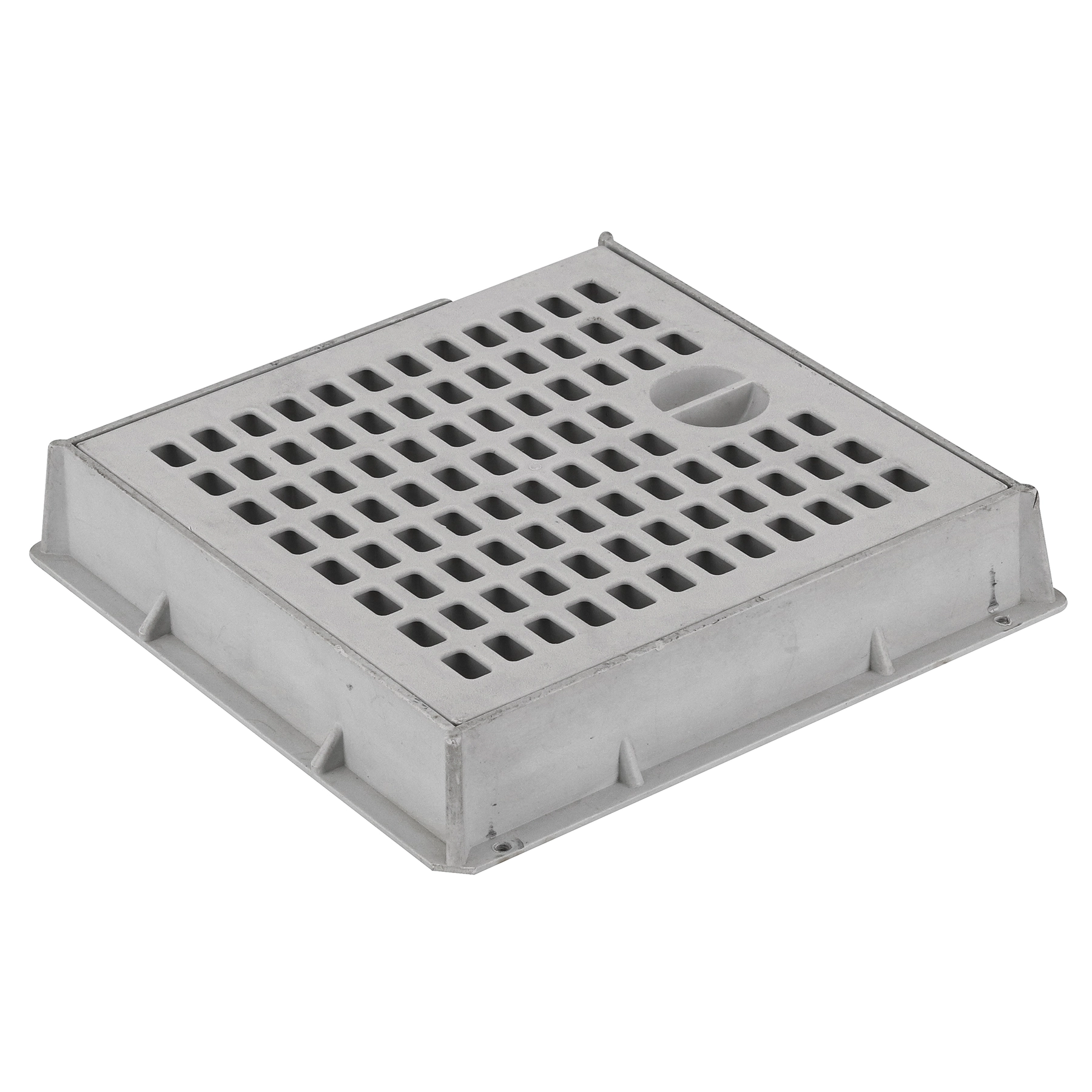 Grelha para Drenagem Externa Polipropileno Natural 20x20cm Cinza Odem