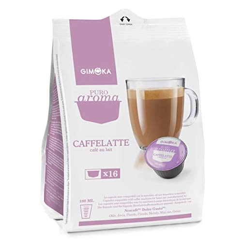 Caffelatte Puro Aroma Gimoka 16 Capsulas