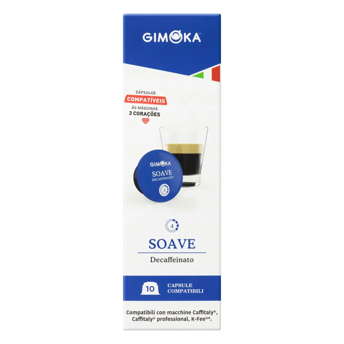 Café Em Cápsula Soave Descafeinado Gimoka Caixa 80g 10 Unidades