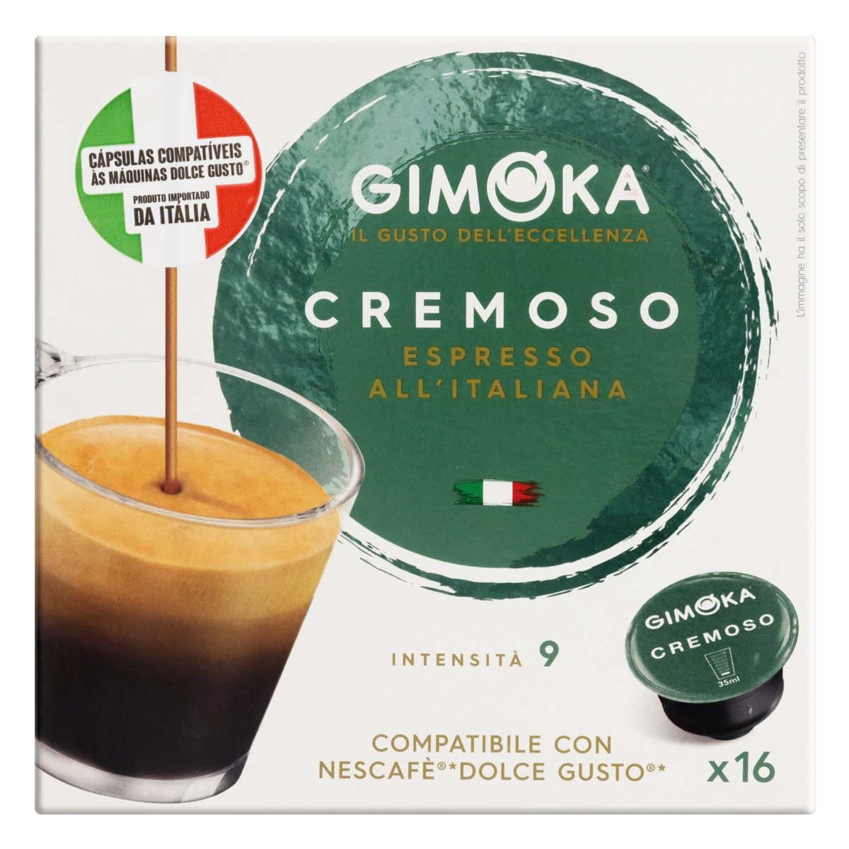 Café Em Cápsula Cremoso Espresso Gimoka Caixa 112g 16 Unidades