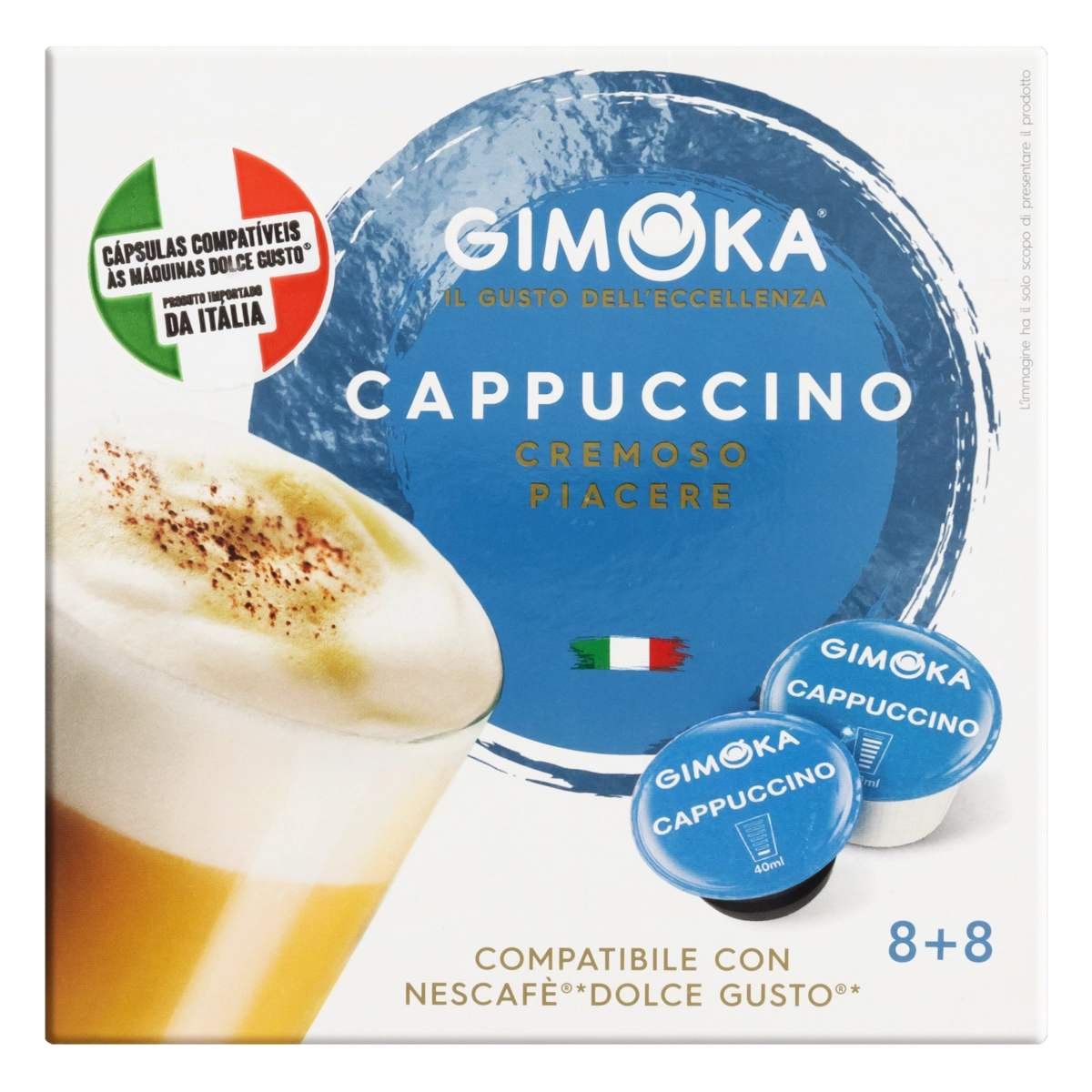 CÁPSULA DE CAFÉ PARA DOLCE GUSTO CAPPUCCINO 16UN- GIMOKA
