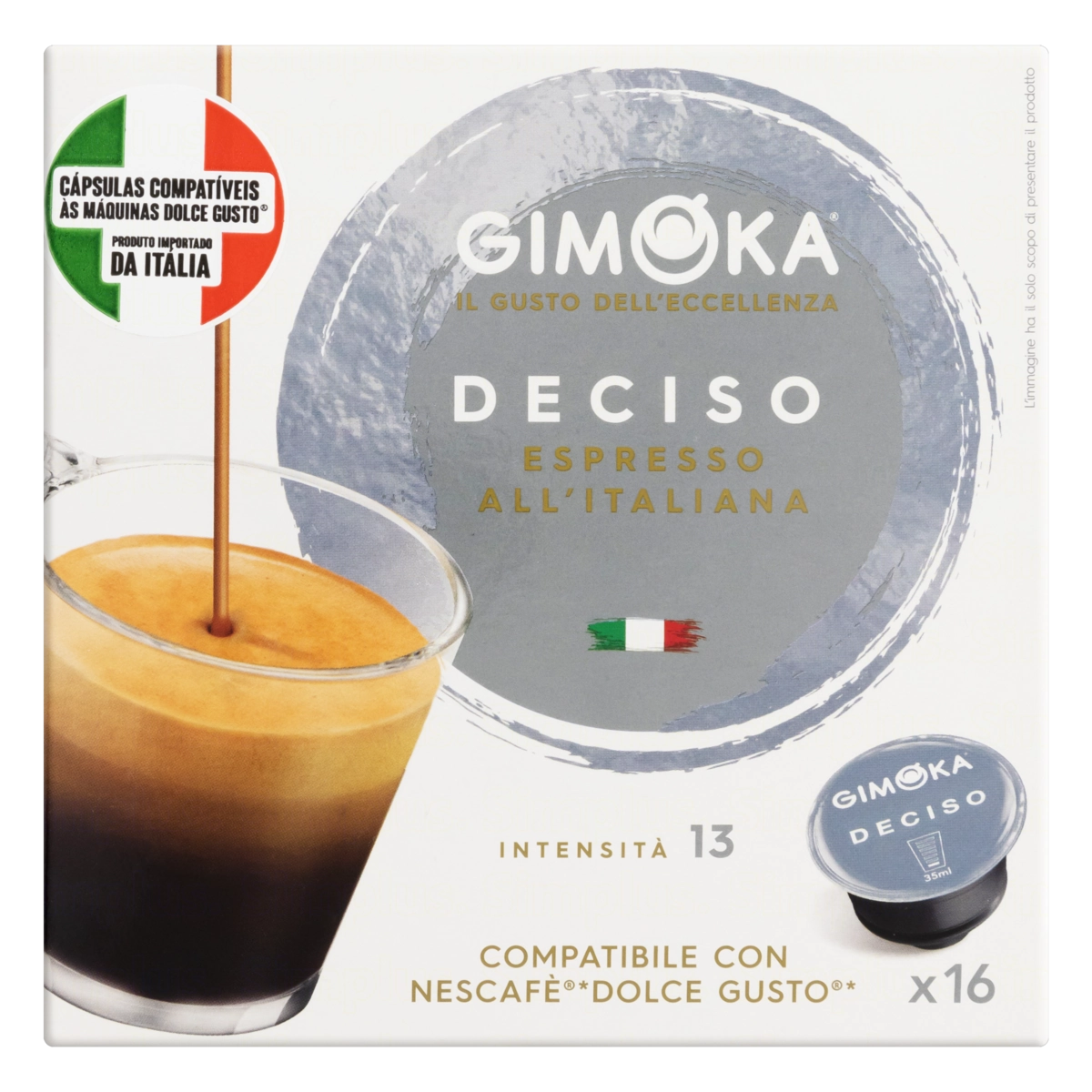 Café Em Cápsula Deciso Espresso Gimoka Caixa 112g 16 Unidades