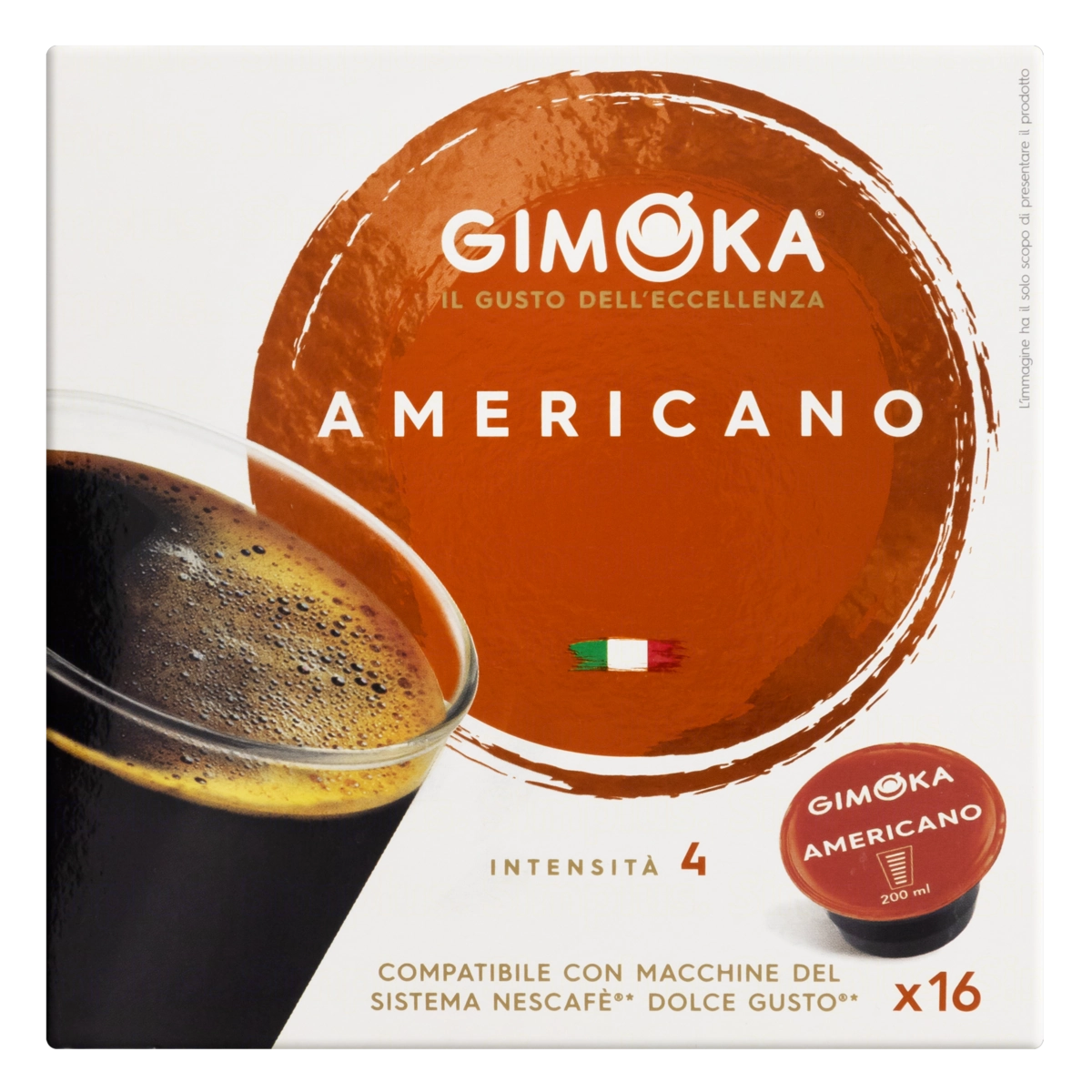 Café Em Cápsula Americano Gimoka Caixa 112g 16 Unidades