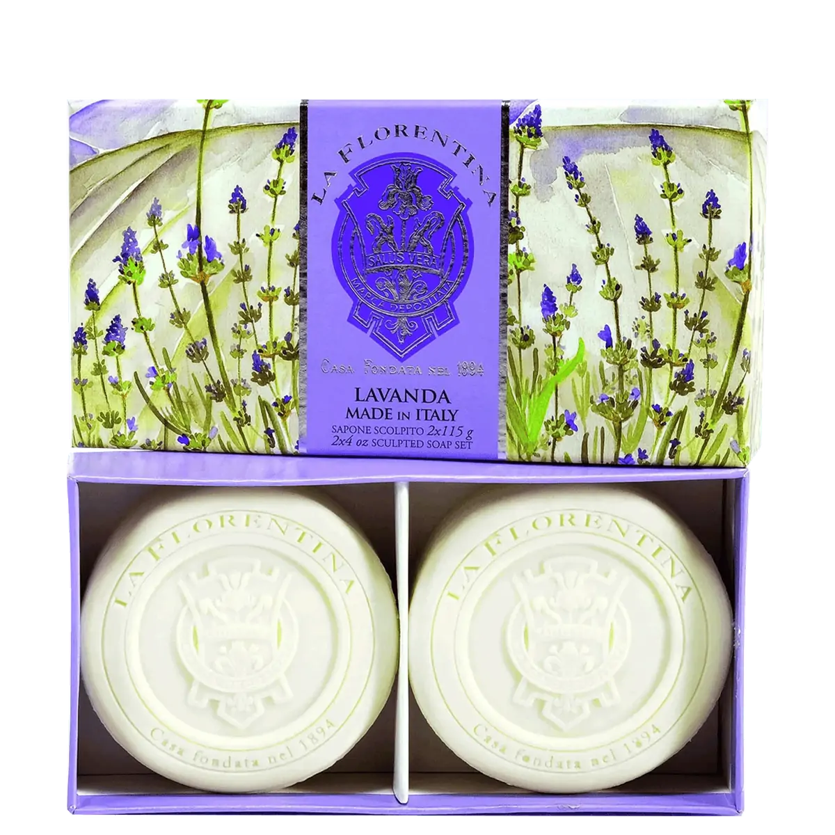 Kit Com 2 Sabonetes Di Lavanda De 115g Cada La Florentina