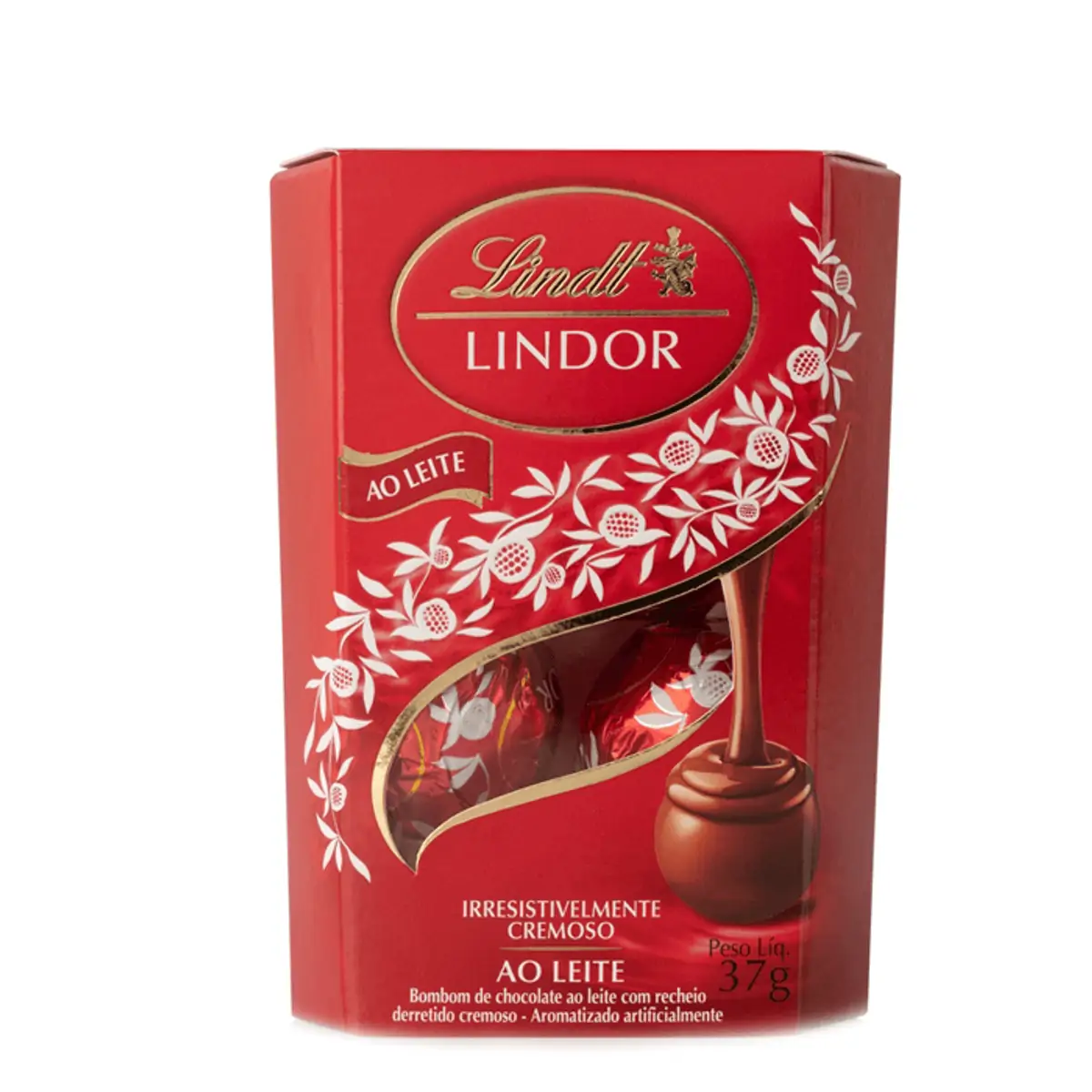 Bombom ao Leite Recheio Cremoso Lindt Lindor Caixa 37g
