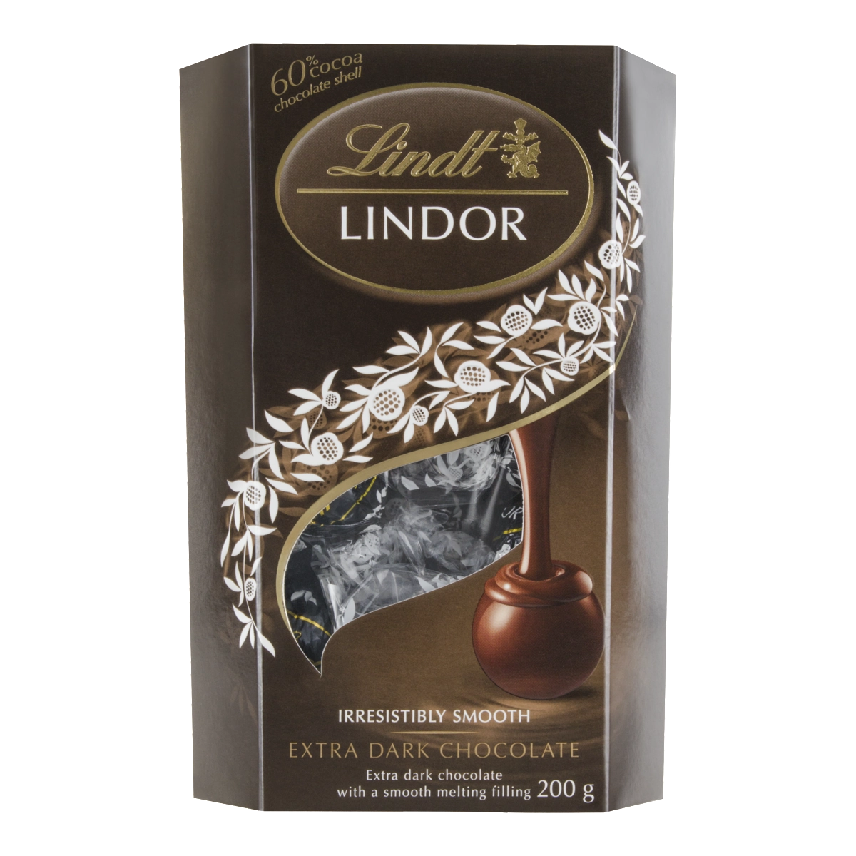 Chocolate Amargo 60 Cacau Recheio Cremoso Lindt Lindor Caixa 200g