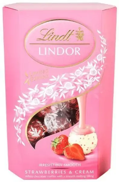 Lindt Lindor Strawberries Cream Cornet 200g