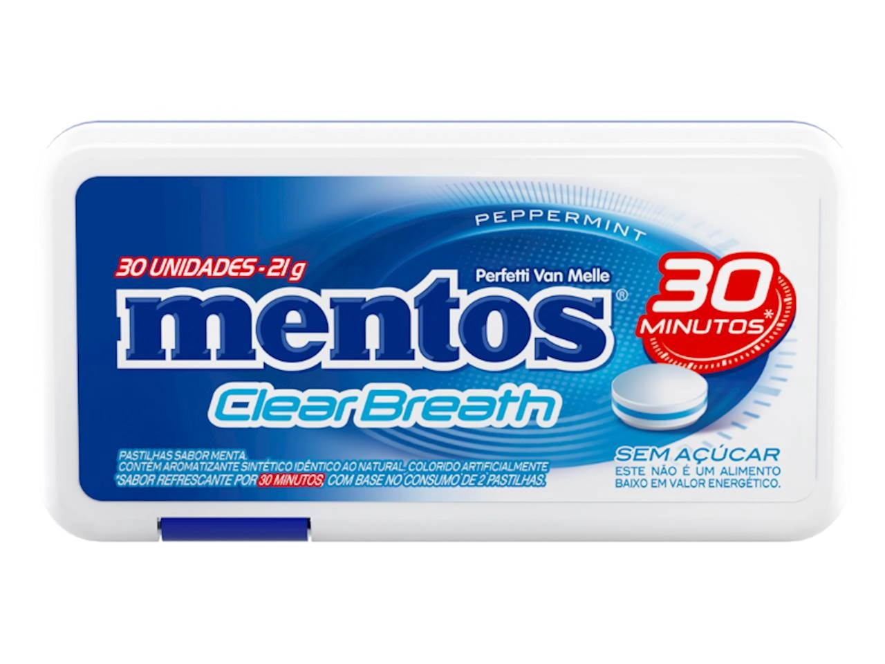 Goma Mascar Mentos 21g Clear Peppermint