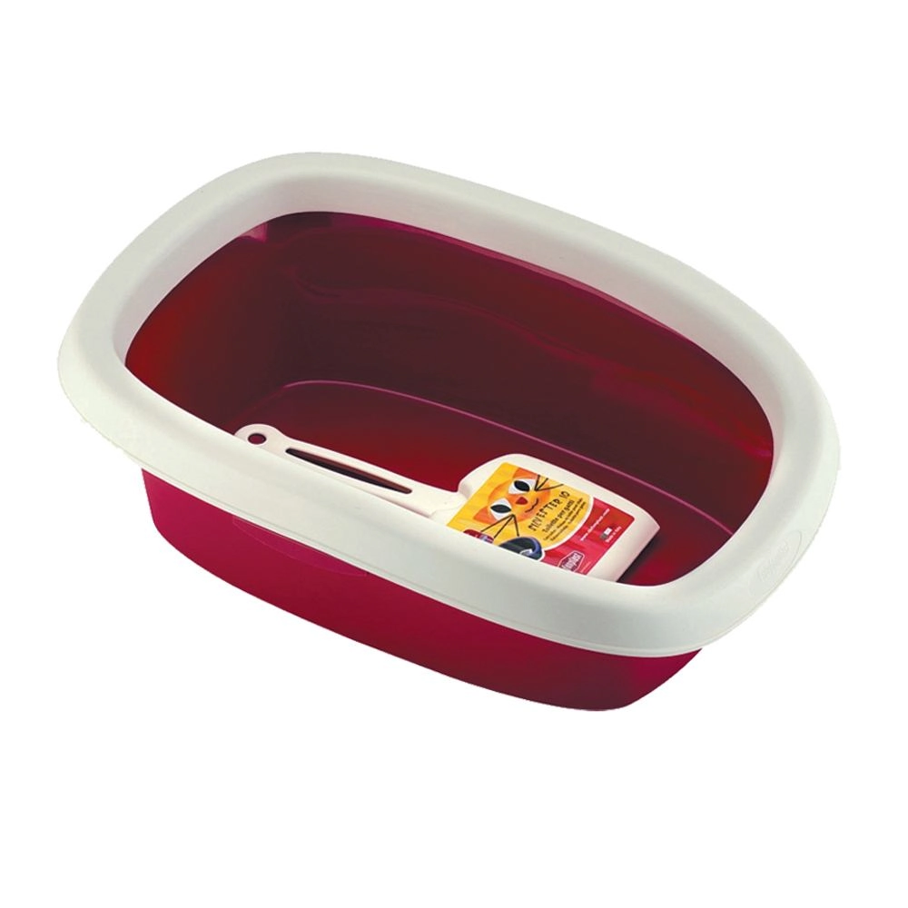 Bandeja Sanitária Para Gatos Vermelha C/ Borda Branca N 1 Stefanplast