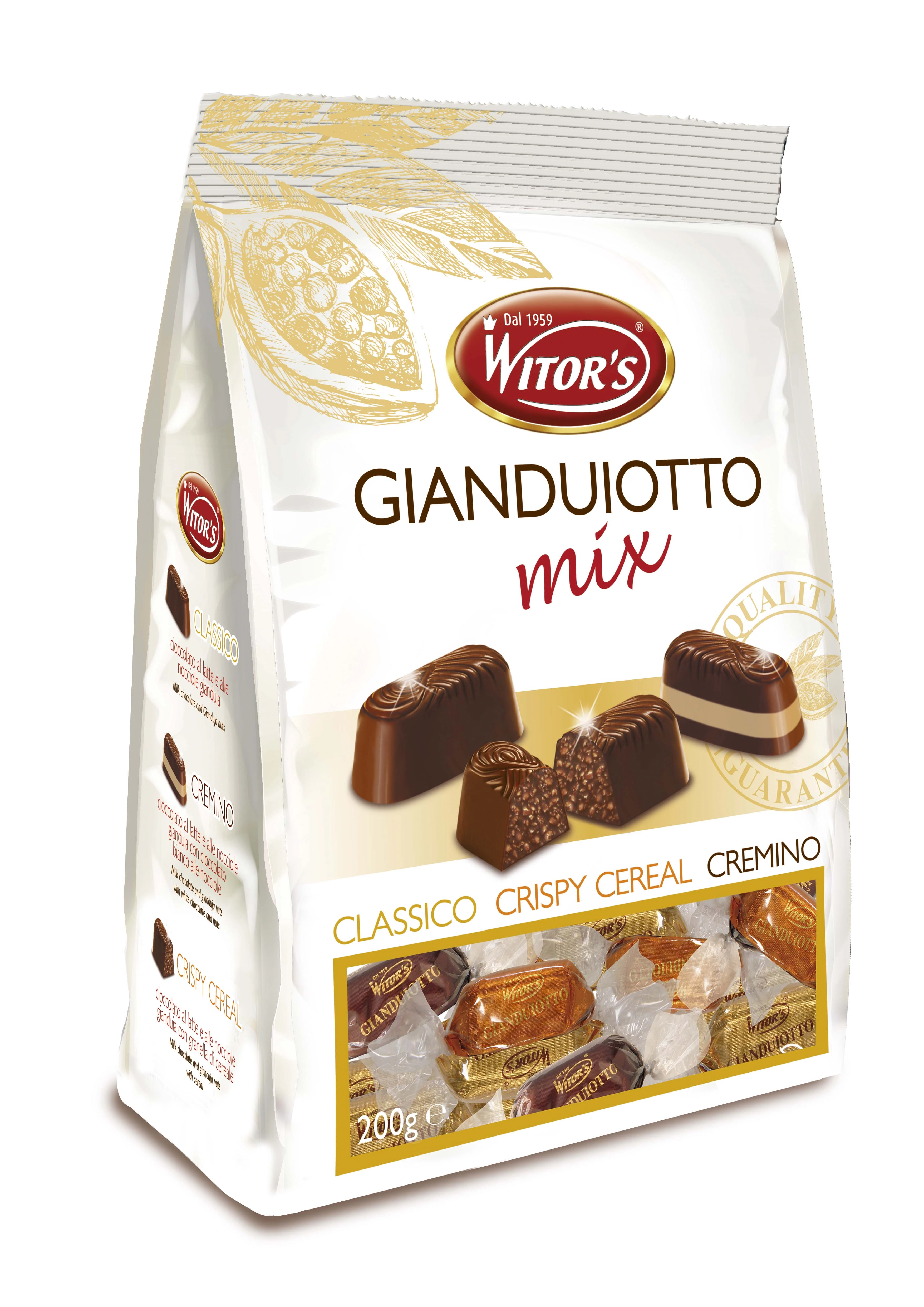 Chocolate Importado Italiano Gianduiotto Mix 200g