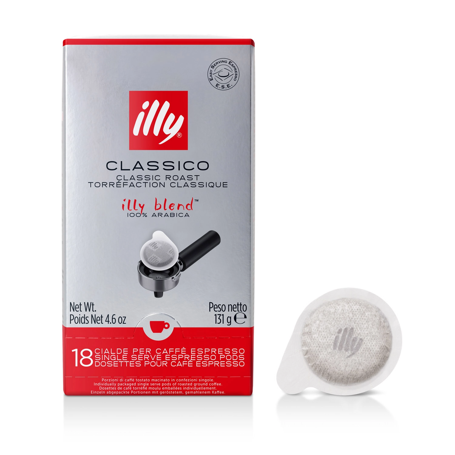 Café Em Sachê Torrado E Moído Espresso Illy Blend Caixa 131g 18 Unidades
