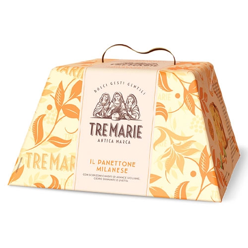 Tre Marie Il Panettone Milanese 750 G 1 Lb 10.5 Oz Traditional Italian Christmas Cake