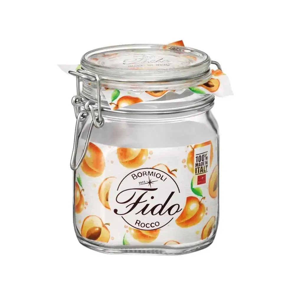 Pote Hermético de Vidro com Fecho de Metal Fido 500ml