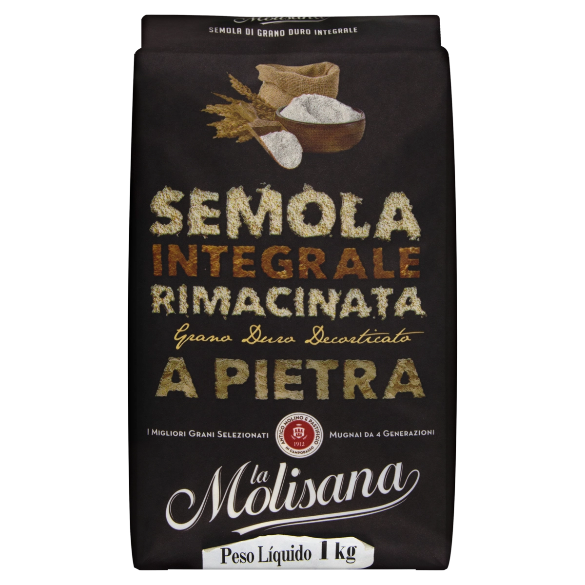 Farinha De Sêmola De Trigo Integral La Molisana Pacote 1kg