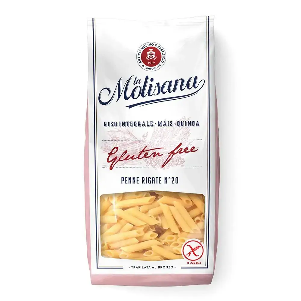 Macarrão Trafilata Al Bronzo Com Quinoa Integral Penne Rigate 20 Sem Glúten La Molisana Pacote 400g