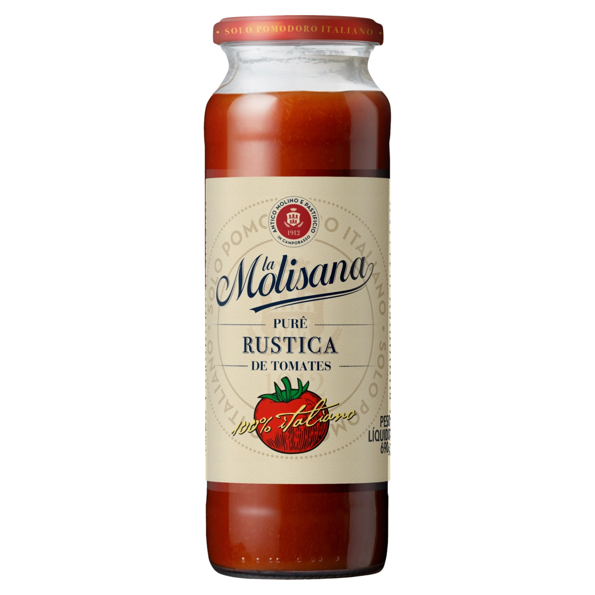 Purê De Tomate Rústica La Molisana Vidro 690g