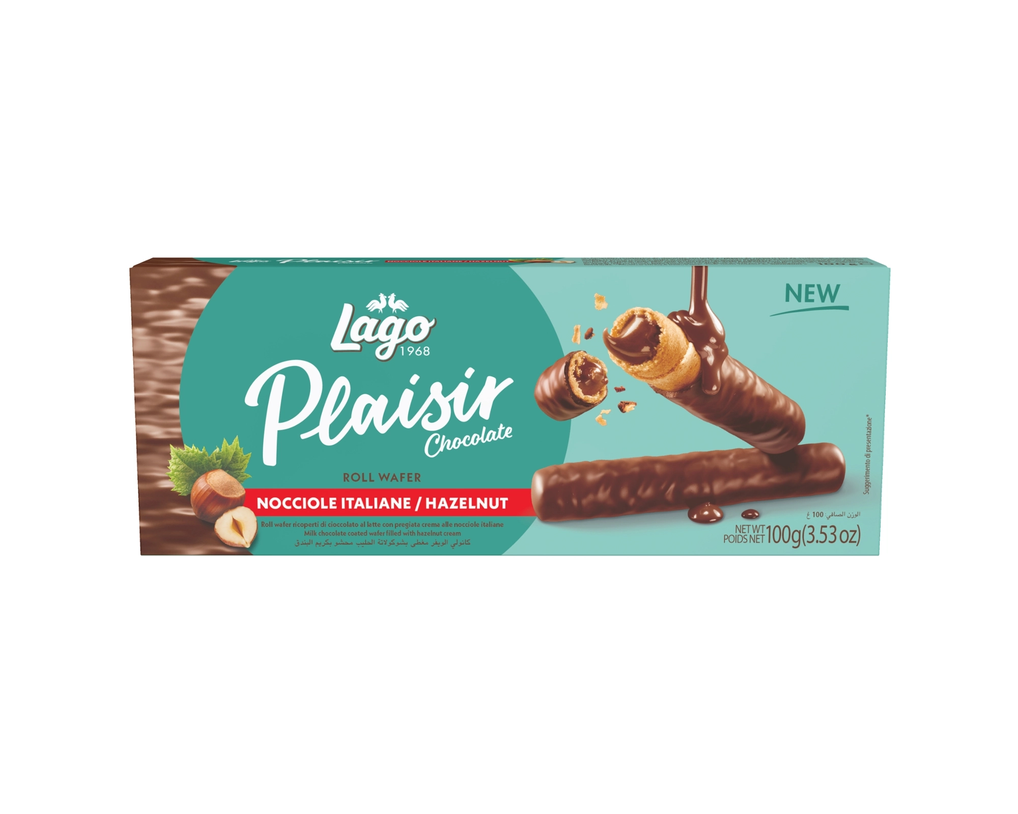 Rolo Wafer Lago 100g Avela C/cobert Choc