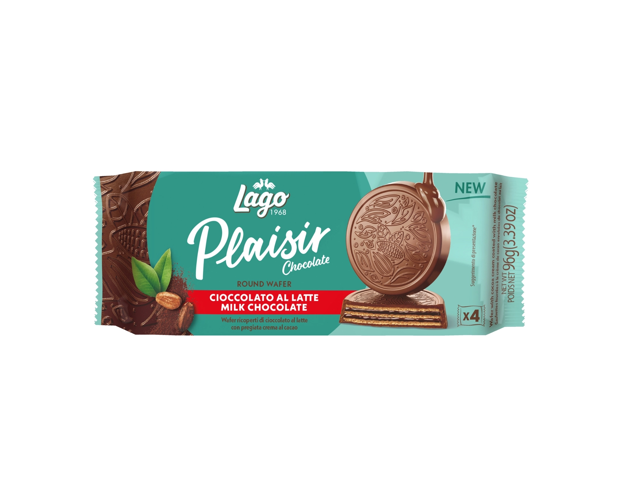 Bisc.round Plaisir Wafer Choc.96gr