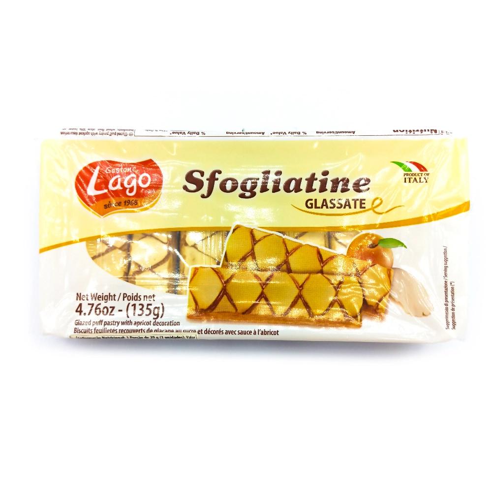 Bisc. Lago Folhado Acucarado 135g