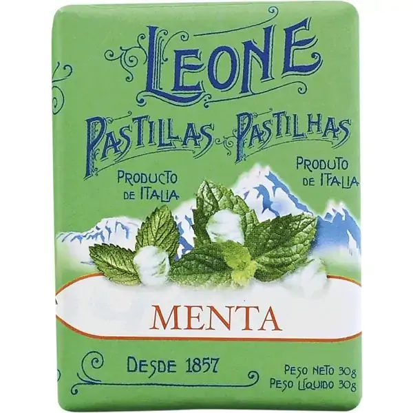 Pastilhas Veg Menta Leone 30g
