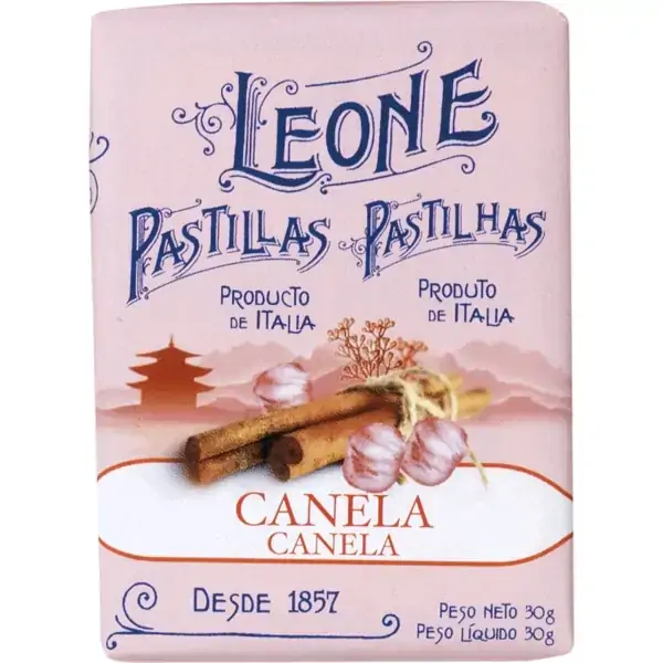 Pastilhas Veg Canela Leone 30g