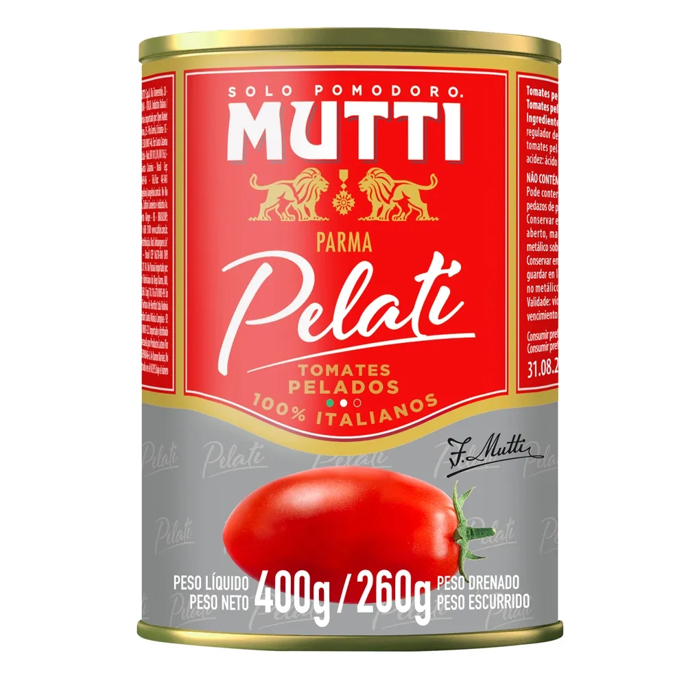 Tomate Pelado Mutti Lata 260g