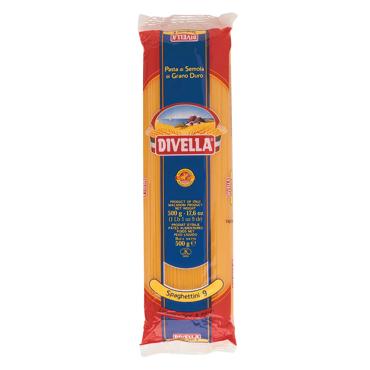 Macarrão Espaguete Divella Grano Duro 9 Tradicional 500g