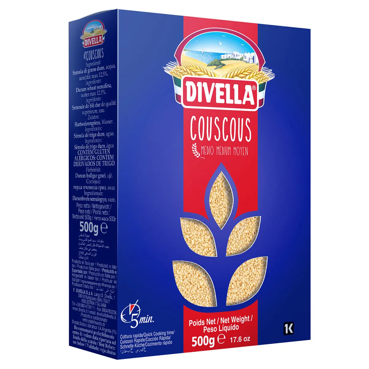 Couscous Italiano Divella 500g Cuscus Marroquino Premium