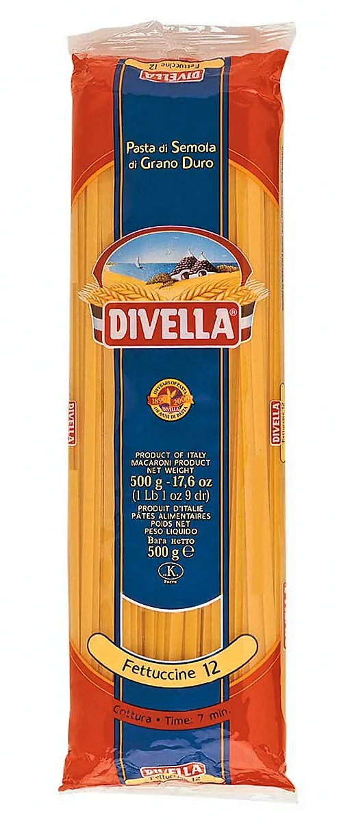 Macarrão De Sêmola Grano Duro Fettuccine 12 Divella Pacote 500g
