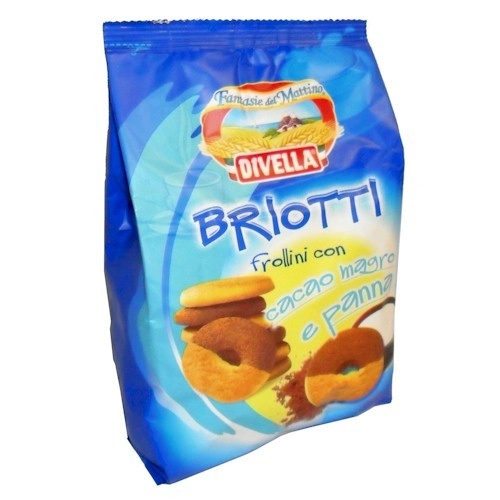 Biscoito Divella Briotti Cacao Magro E Panna 400g