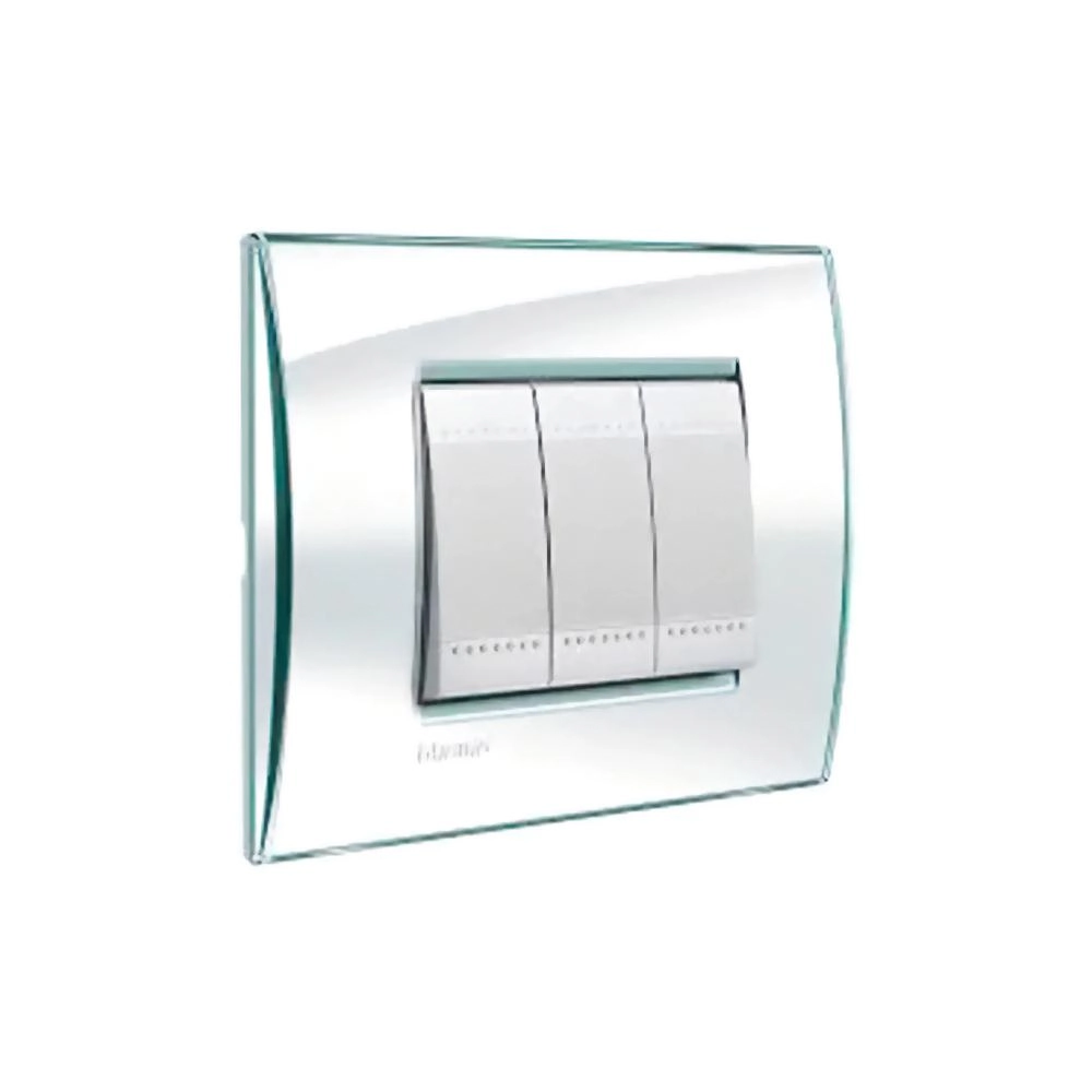 Placa Living Light 4x2 3 Postos Acqua - Bticino