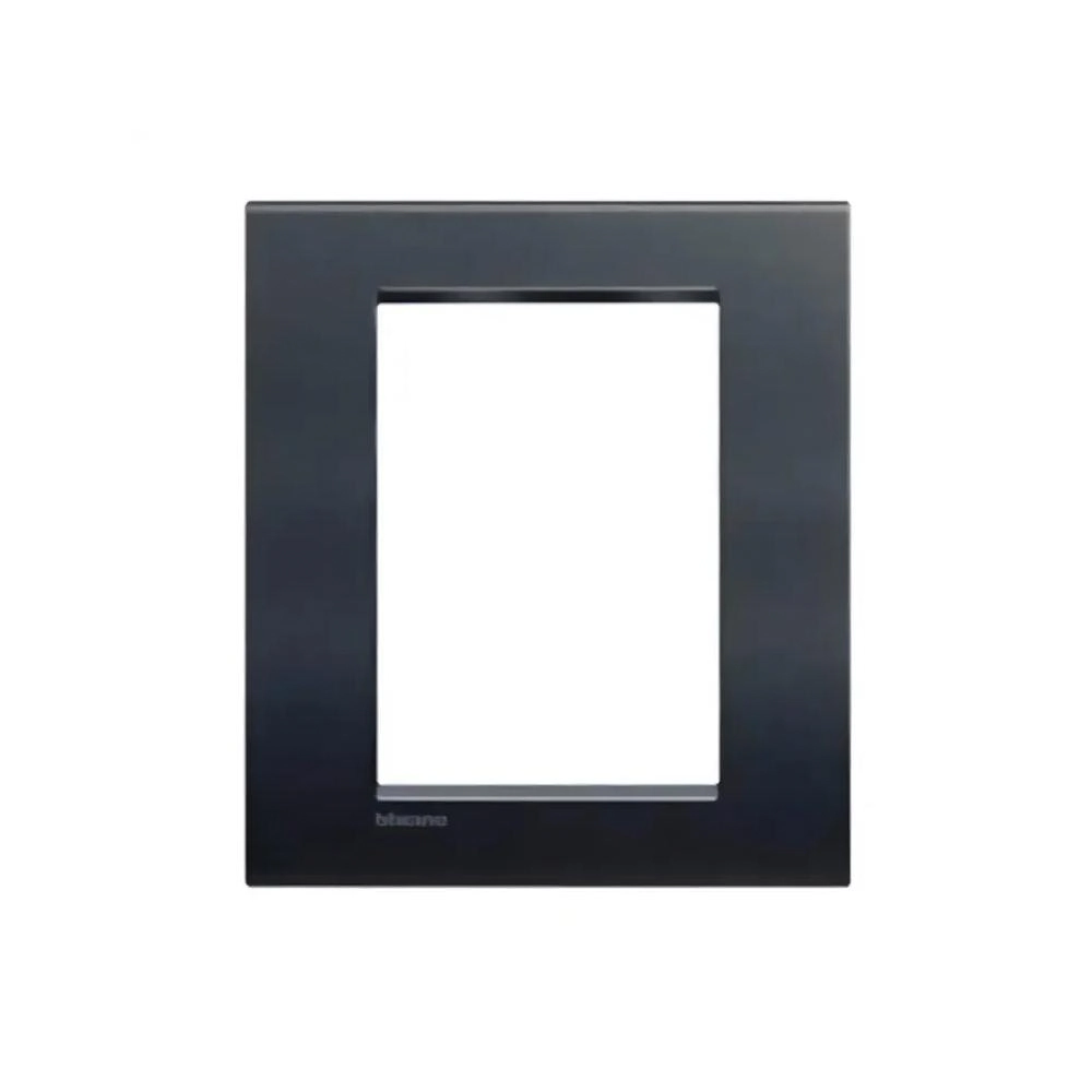 Placa Living Light 4x4 3+3 Postos Anthracite - Bticino